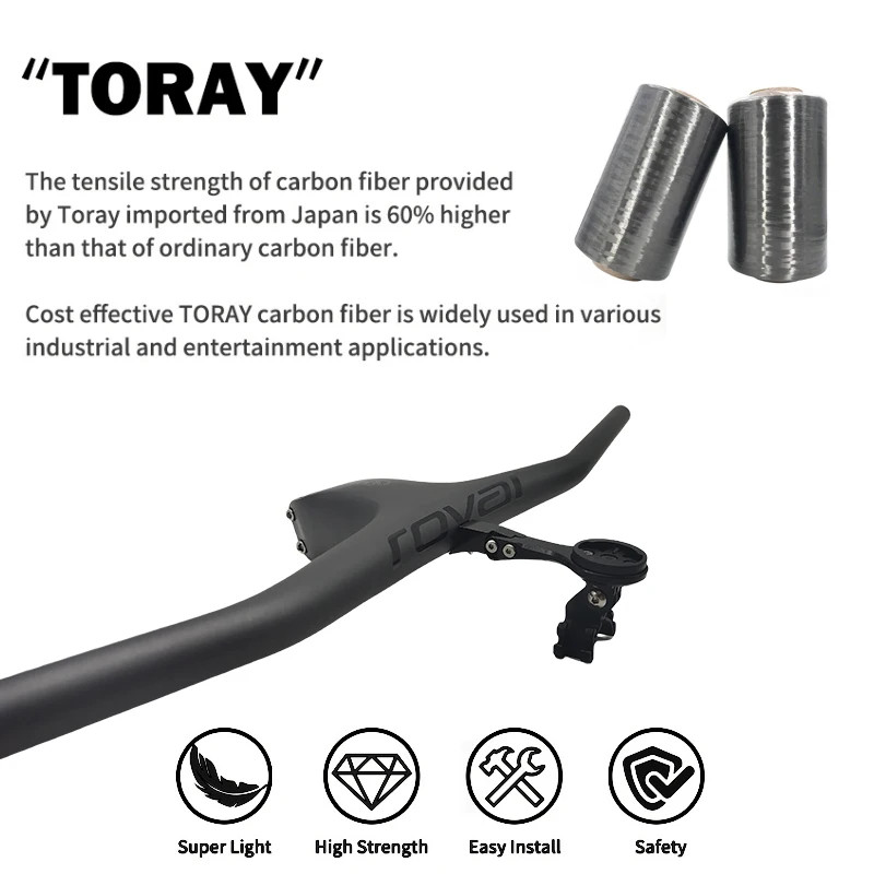 XC Mountain Bicycle Riser/Flat Handlebar Carbon Integrated Handlebar 660mm-780mm