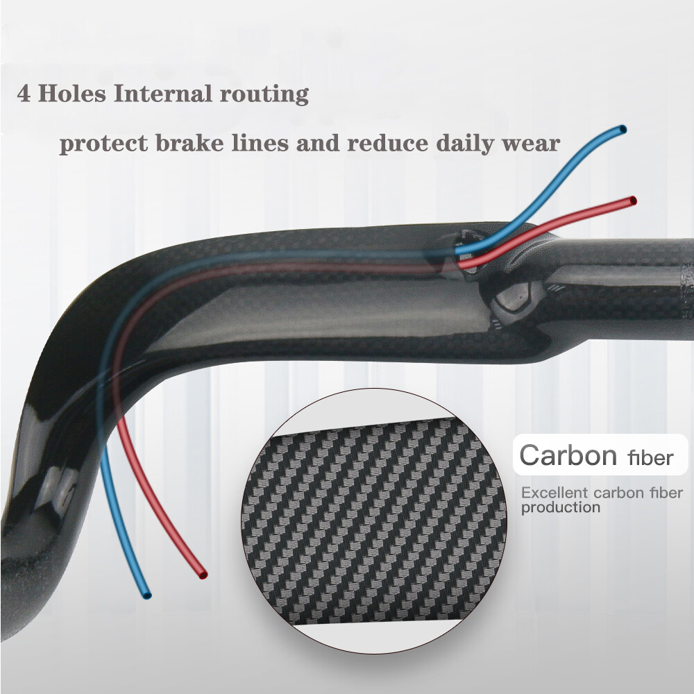 Carbon Road Bike Handlebar 31.8 Road Bicycle Drop Bars Inner Routing 400/420/440