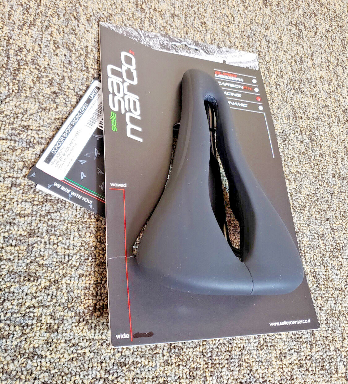 New In Box Selle San Marco Saddle Concor RACING Black 235x145mm MICROFEEL 203GR.