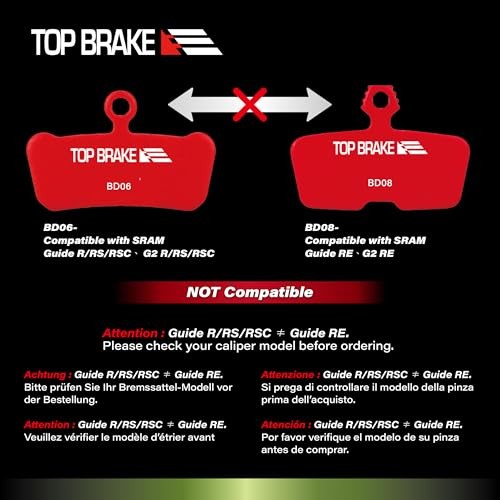 Disc Bike Brake Pads Compatible with SRAM Green (Graphene) – 2 Pairs – w/PIN