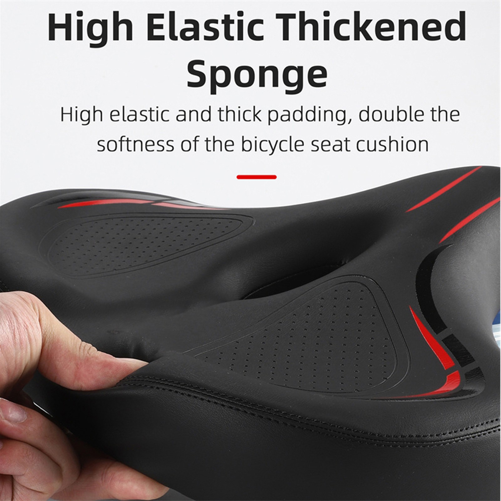 Thickened High Elasticity Bike Saddle Soft Waterproof PU Pad Road S WAPK