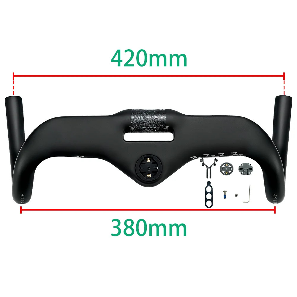 All Carbon Fiber Road Bicycle Handlebar All Internal Cables 31.8mm 360-460mm