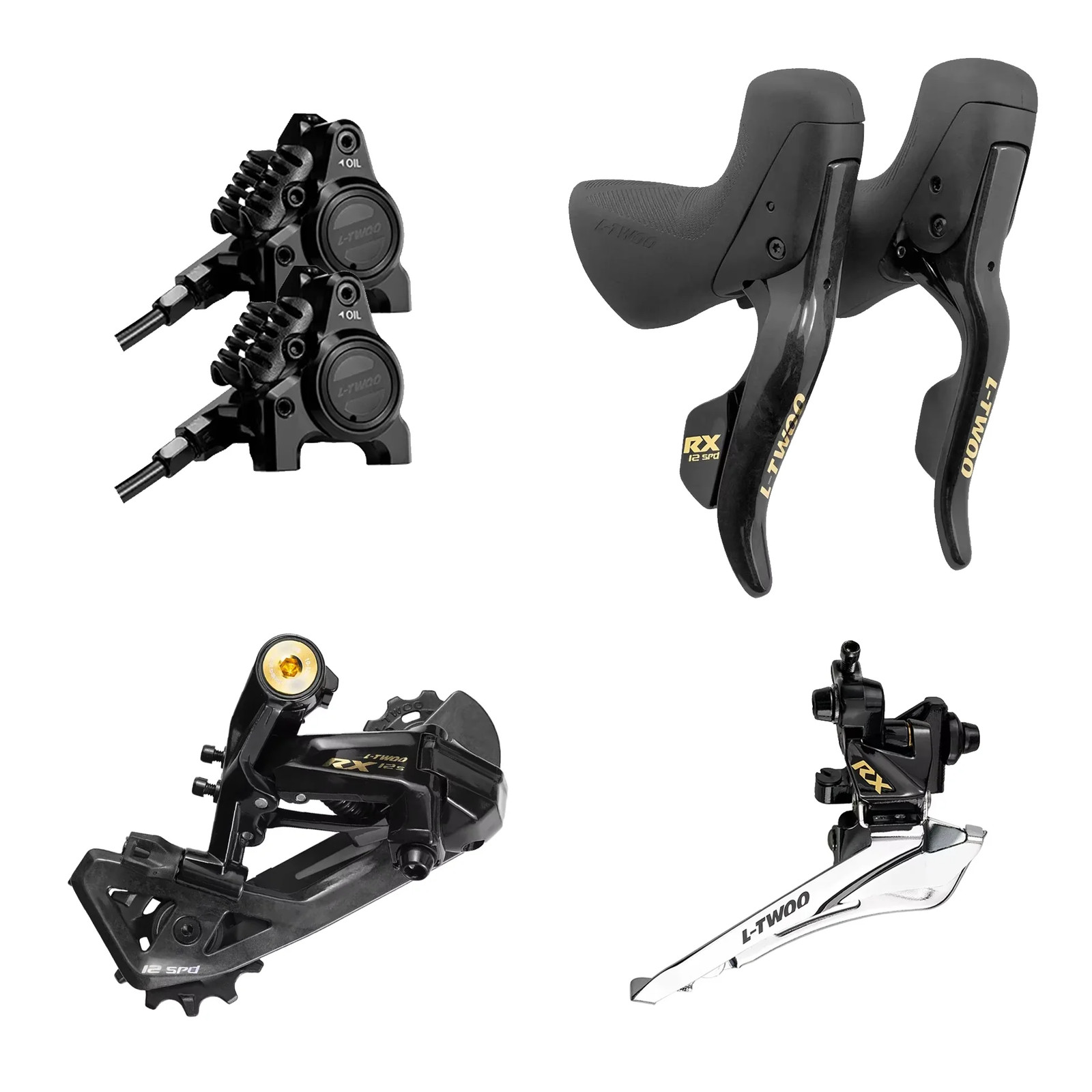 LTWOO RX 2X12 Speed Hydraulic Road Bike Groupset Bicycle Shifters Components US