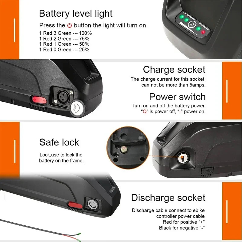 48V 250-2000W MTB Electric Bike Front/Rear Brushless Motor Wheel Waterproof Plug