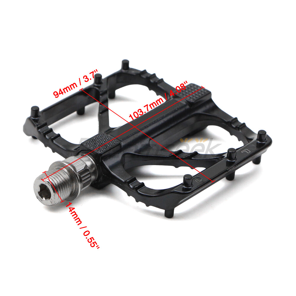 Bike Pedal 9/16″ DU Bearing Sealed Flat Platform Road Bicycle Aluminum Non-Slip