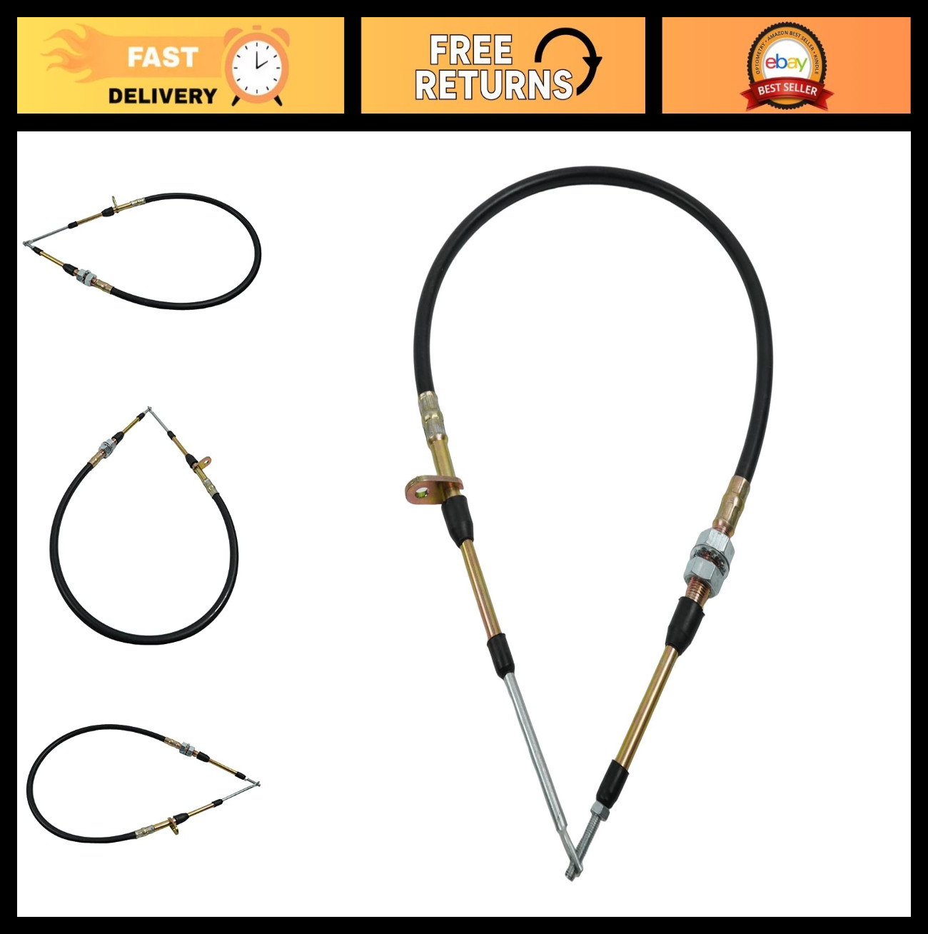 3FT Black Super Duty Race Shift Cable for B&M Shifters – High Performance, Durab