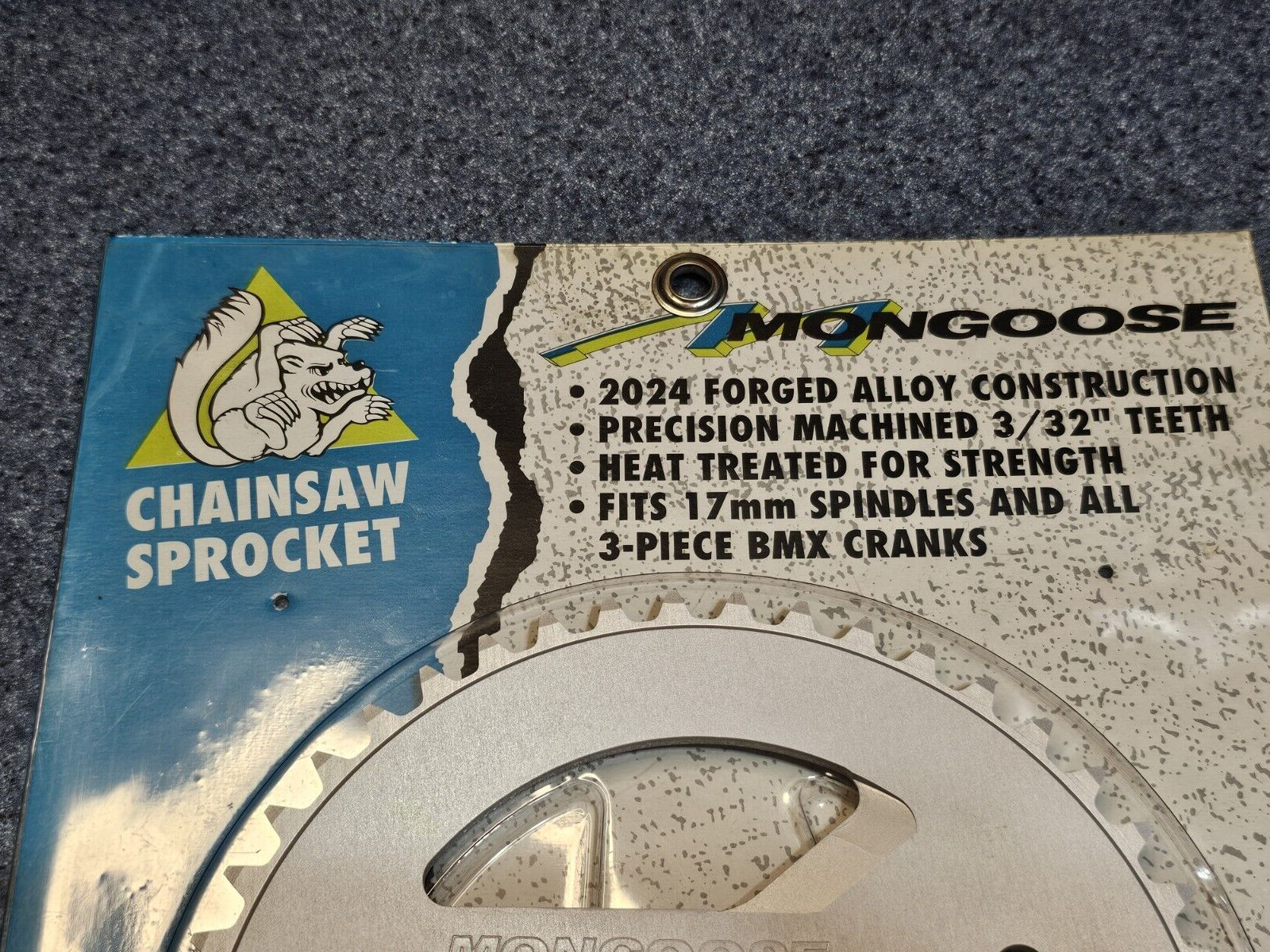 BMX 46T Mid School Mongoose Chainsaw Sprocket 2024 Heat Treated Aluminum RARE
