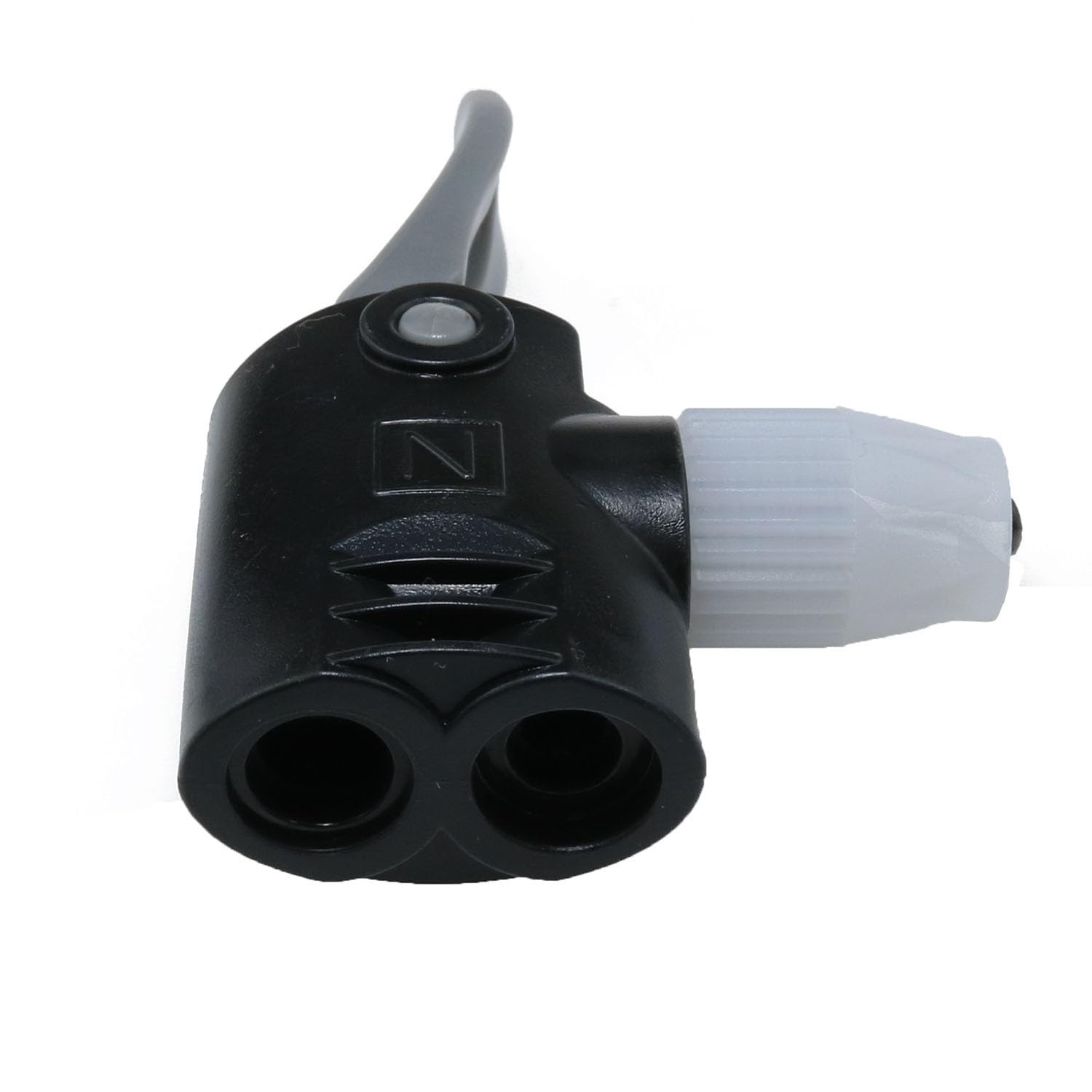 Black Dual Head Bike Pump Adapter Valve Quick Pump Fitting Replacement Nozzle…