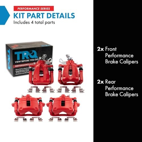 Performance Front and Rear Brake Caliper Set Caliper Brackets Hardware