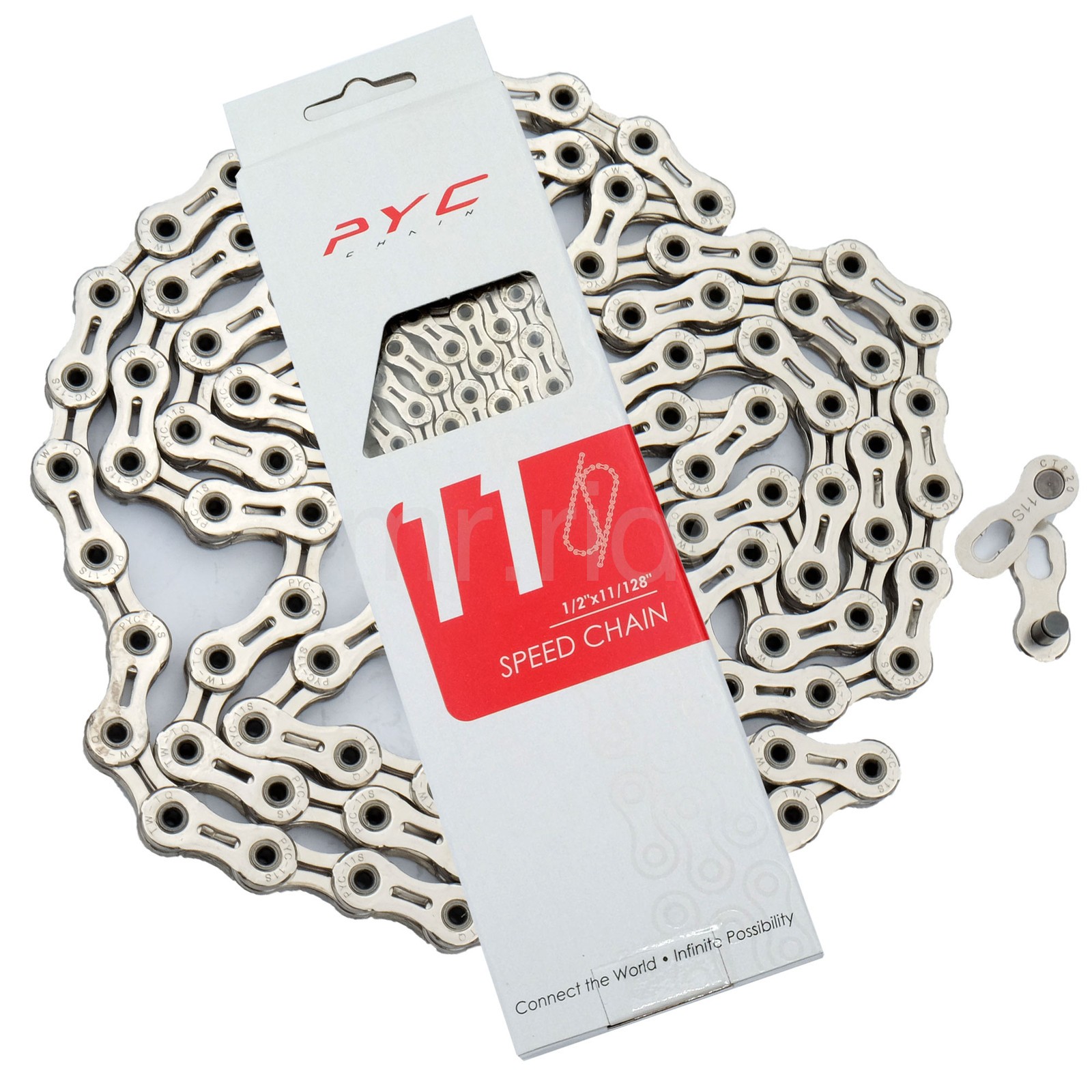 PYC 238g Ultra Light P1101 11-Speed 116L Bike Chain Silver fit Shimano,Sram