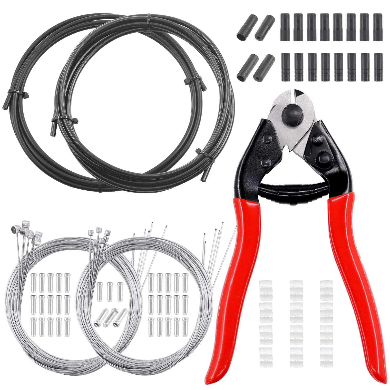 83 Pcs Black Bike Cable Cutter and Brake Housing Kit