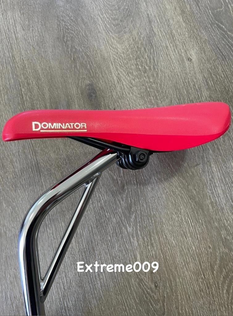 Viscount Dominator Seat Bmx Hard Shell RED with Laid Back Seat Post 25.4mm 7/8
