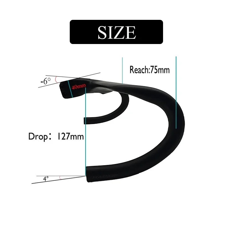 Carbon Fiber Internal Cable Routing Road Bicycle Handlebar Cockpit Di2 Drop Bar