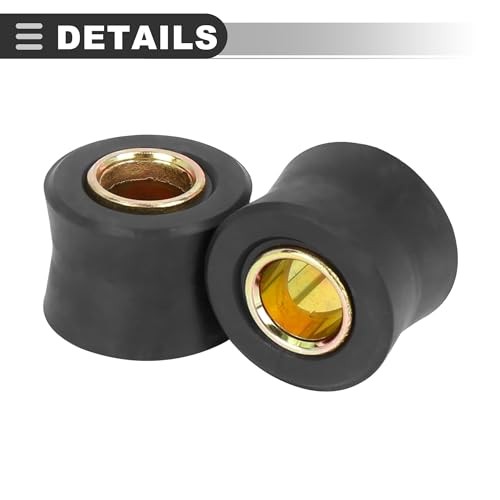 Universal Motorcycle Rear Shock Bush, Plastic,Metal, Black, 10 Pc