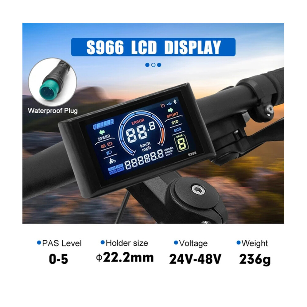 Electric Bicycle JN S866 S900 GD01 UKC1 UKC3 LCD SM/WP Plug Ebike Color Display