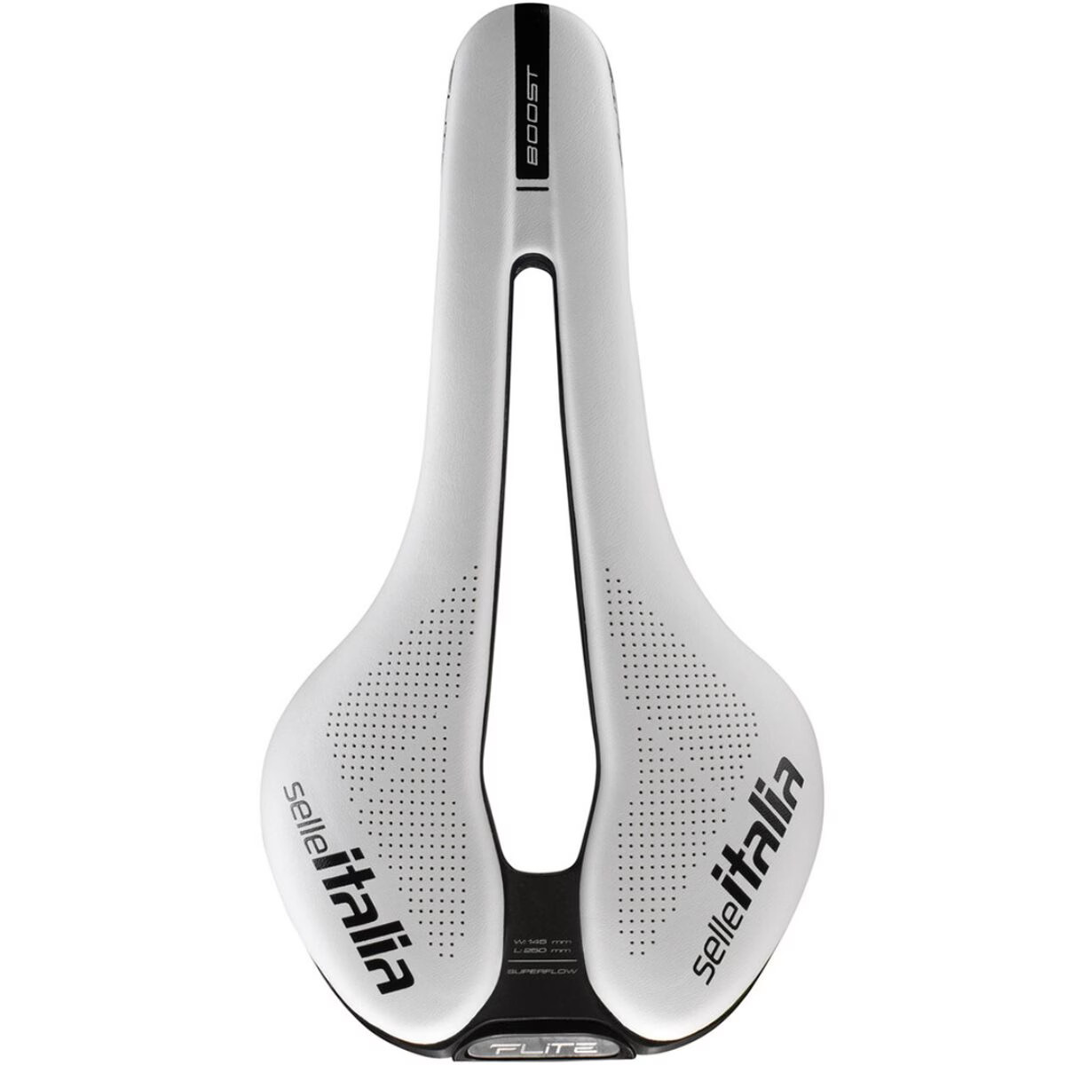 Selle Italia Flite Boost Kit Carbonio Superflow Carbon Saddle White, S, 135x250m