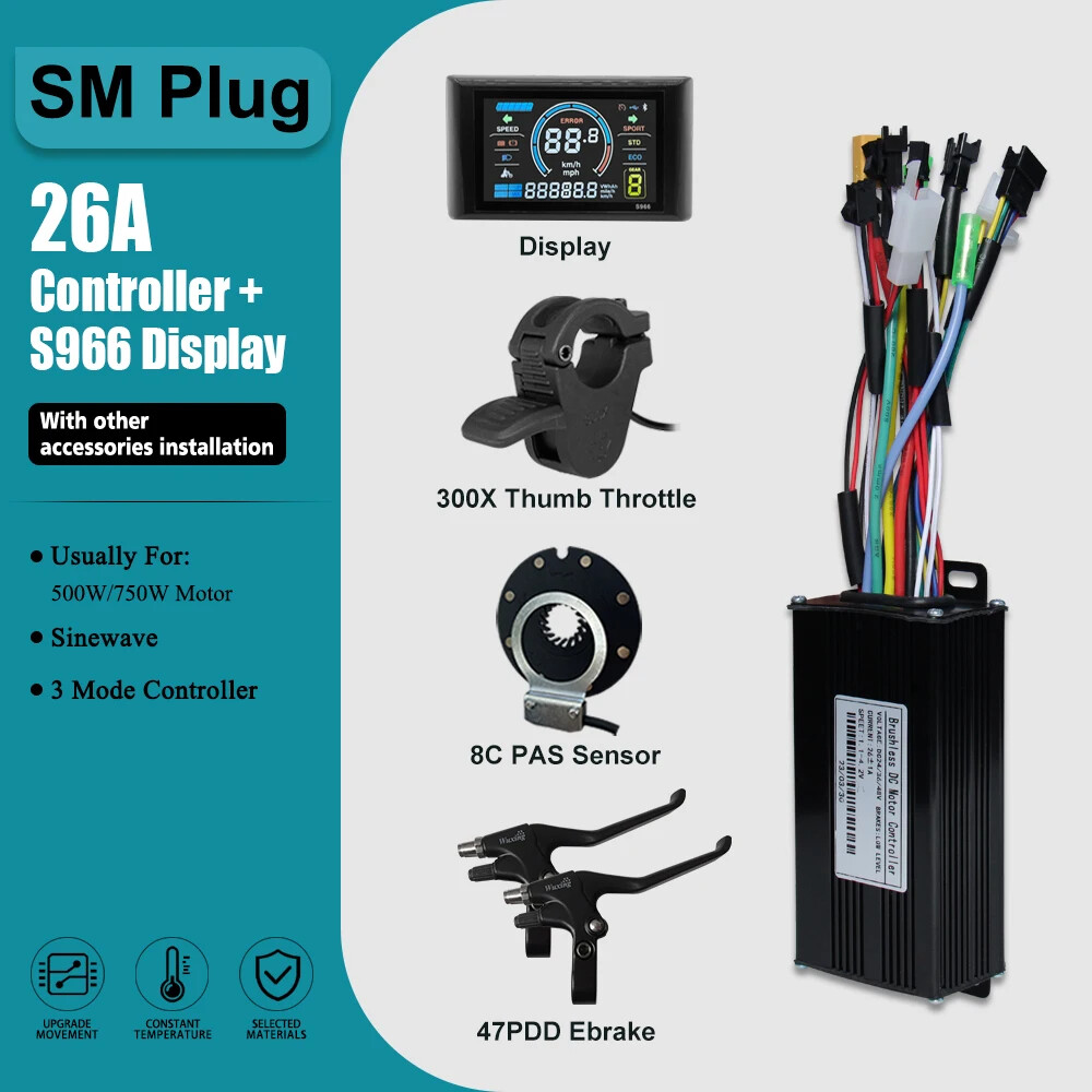 E-bike Three-Mode Controller Sine Wave with LCD Display Motor Accessory 17-60A