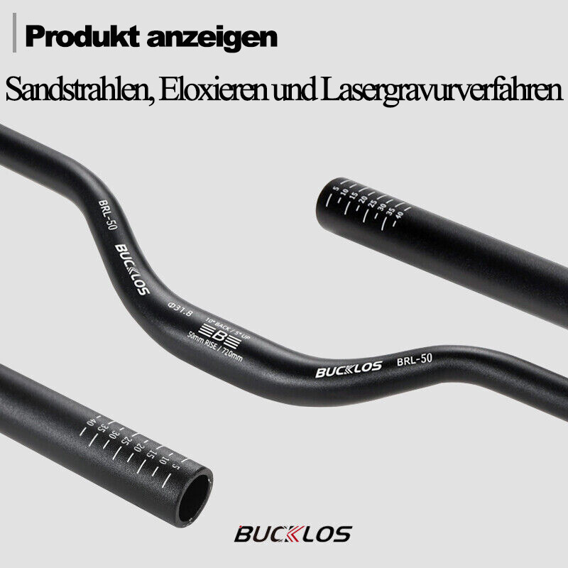 BUCKLOS 25.4/31.8mm Riser Handlebar 580-780mm Aluminum Mountain Folding/BMX Bike