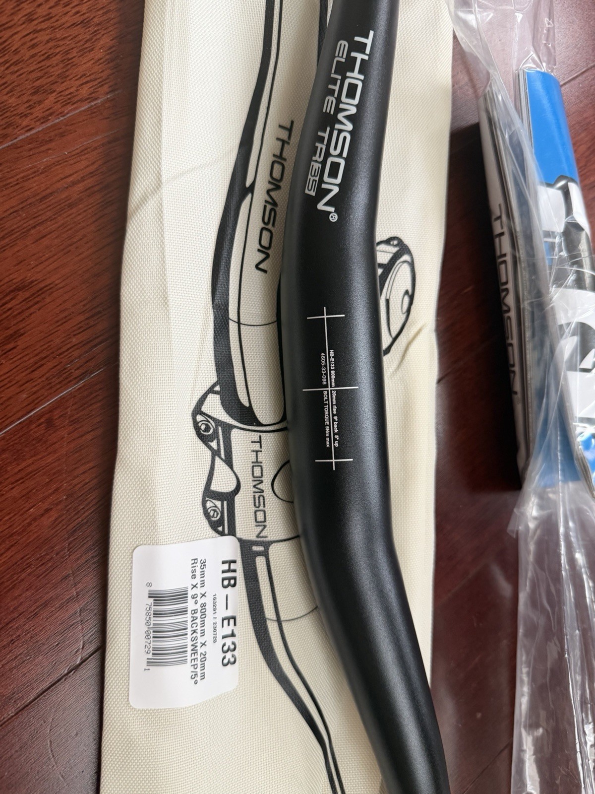 Thomson Elite TR35 Riser Bar 35mm 800mm Aluminum Handlebar Black