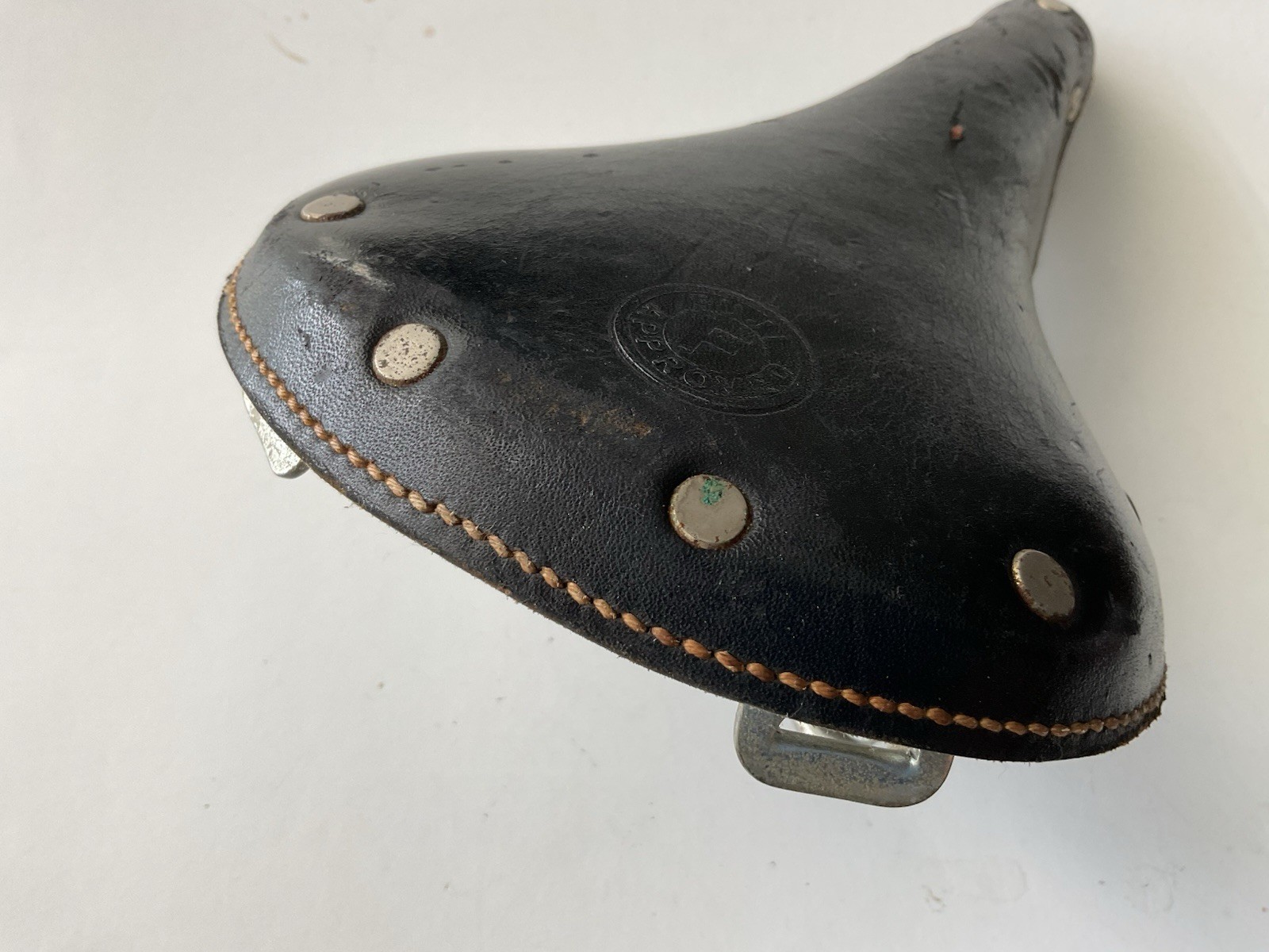 Fuji Belt Leather Saddle Seat Stitched NOS 70’s Vintage Japan Race Road Bike