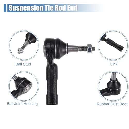 4pcs Front Inner Outer Tie Rod Ends Kit Suspension Steering Tie Rod End for