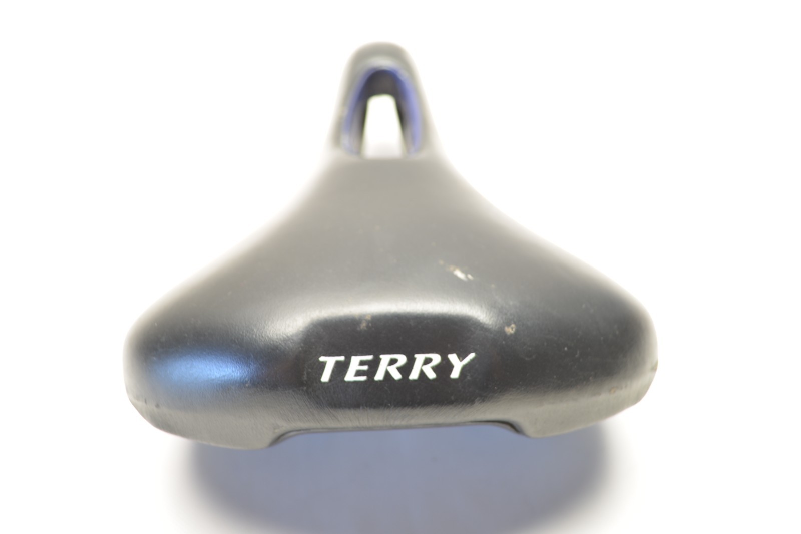 TERRY WOMENS LIBERATOR BICYCLE BLACK BLUE LEATHER SEAT SADDLE 245 MM X 163 MM