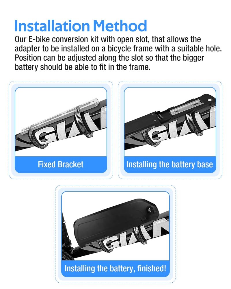 E-Bike Battery Bracket for Battery Adapter Frame Mount,Aluminium Alloy Mount …