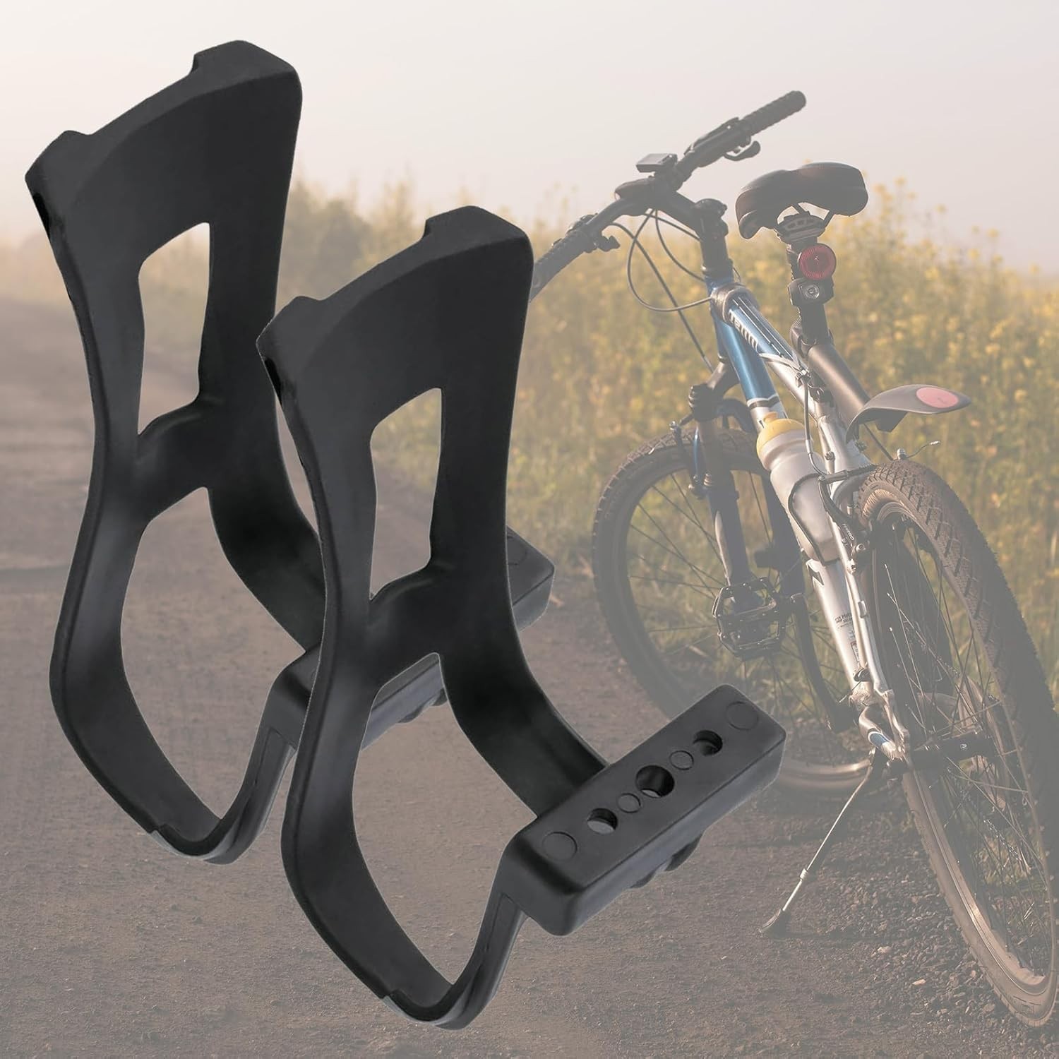 Bicycles Pedal Half Clip Road Bike Strapless Toe Pedal Clip Mountain Bike Cyc…