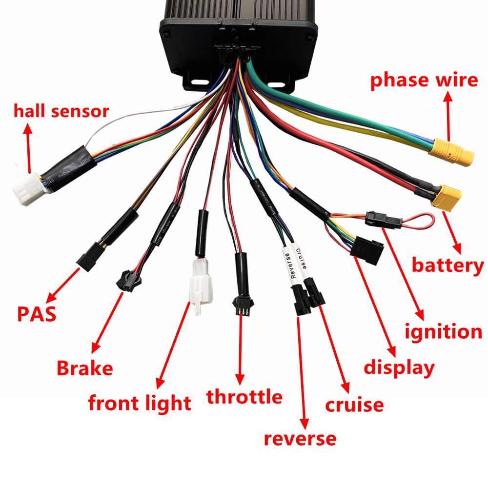 135mm 72V 2000W motor wheel with dual mode 45A controller conversion kit.