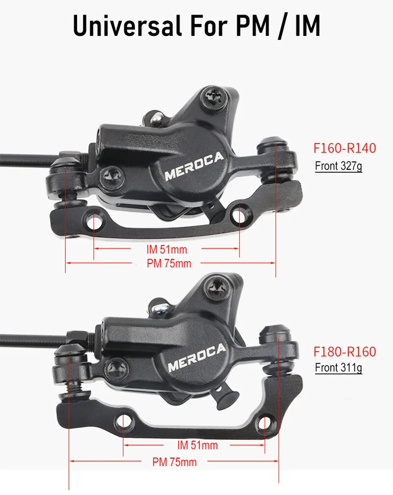 Front Rear Oil Disc Brake Set 800mm 1400mm Mountain Bike Hydraulic Disc Brake