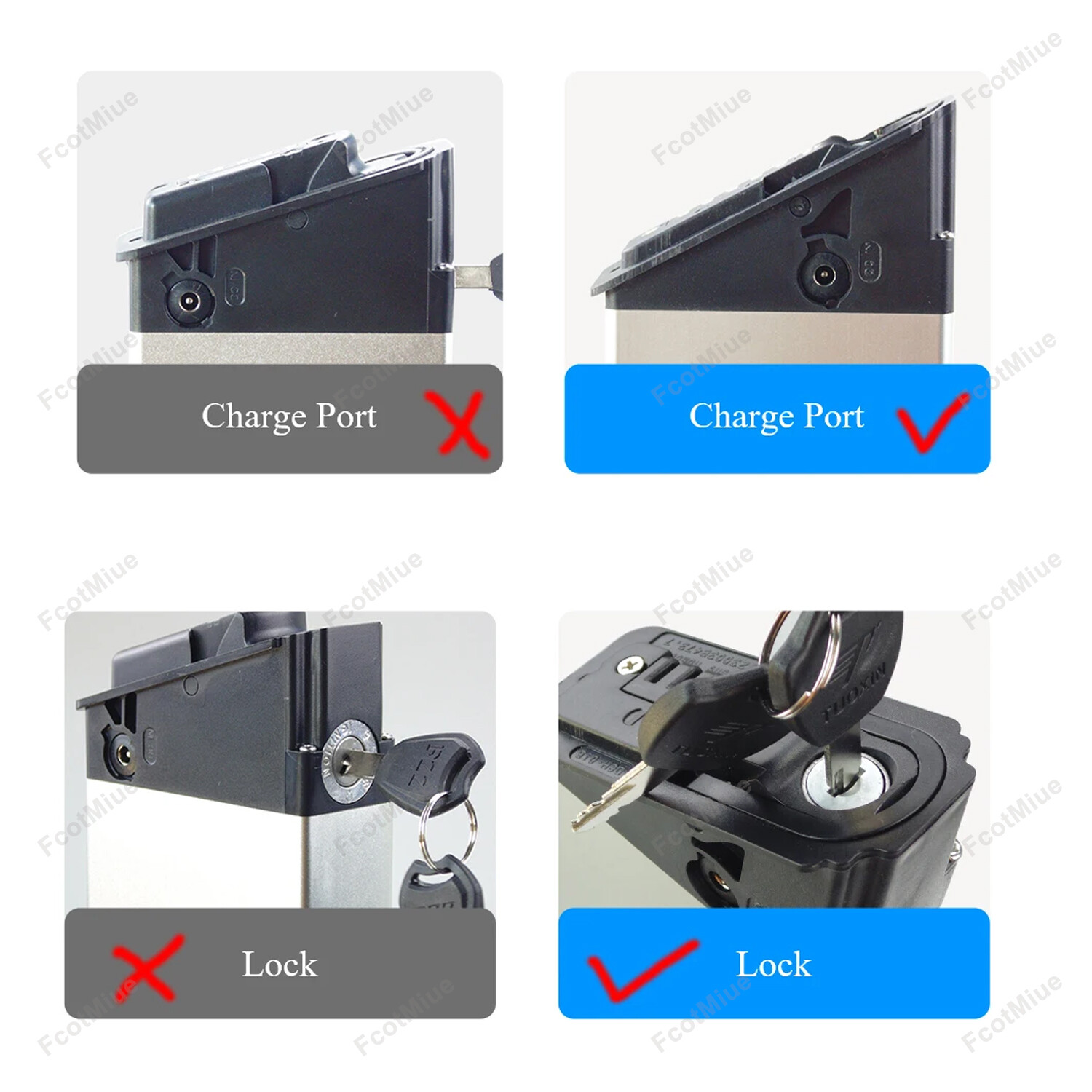 Folding Ebike Battery 48V 10.4Ah 12.8Ah 14Ah for Wallke X3 Pro GORTAT HRTC G100