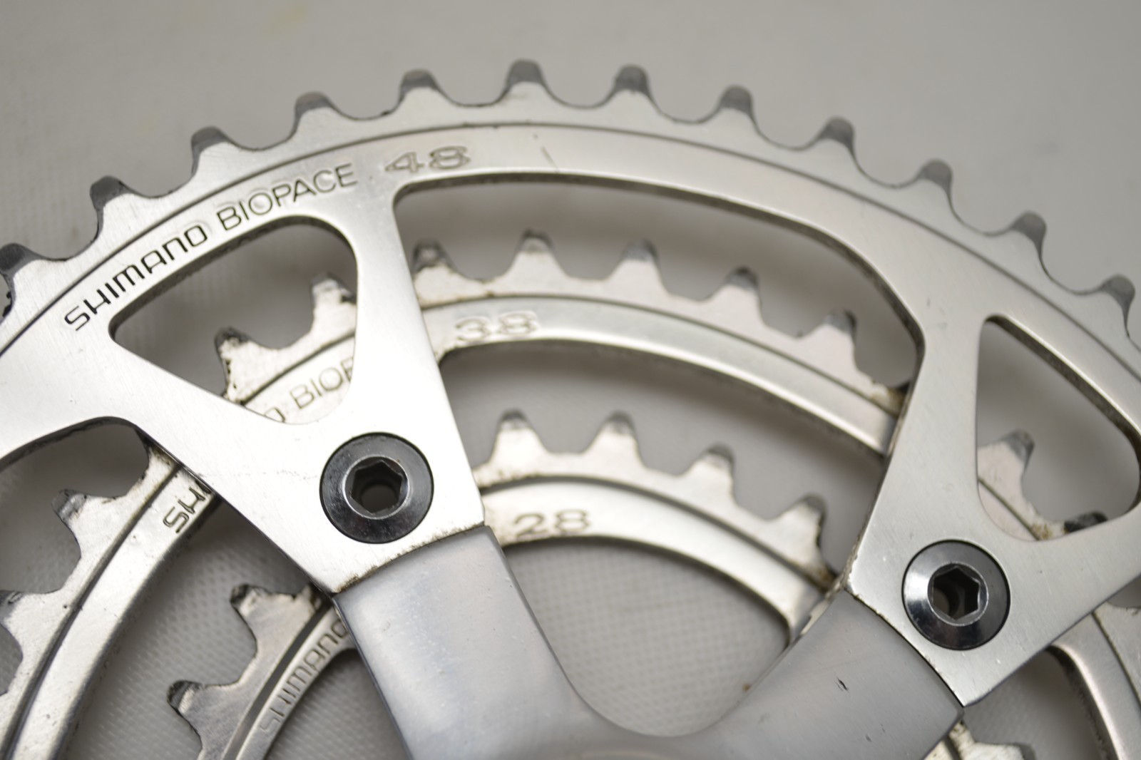 SHIMANO DEORE XT BICYCLE 175 MM BIOPACE-48/38/28 TOOTH JIS CRANKSET FC-M730