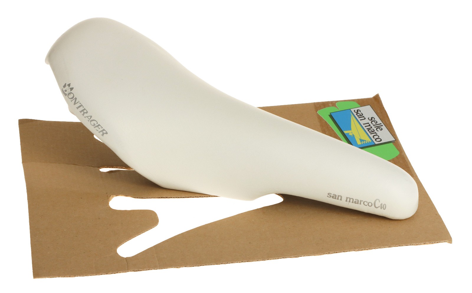 Selle San Marco Bontrager Saddle C40 Steel White Smooth Leather 90s NOS NEW