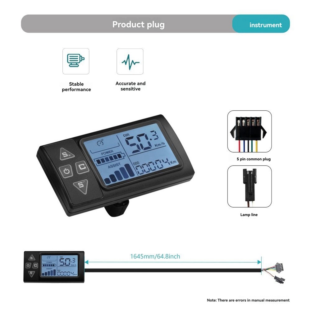 Ebike Display S861 24V 36V 48V LCD Instrument Intelligent Electric Scooter5129