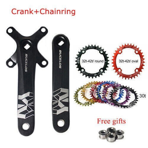 For Shimano MTB Crank 104BCD Single Crankset 30-42T Narrow Wide Chain Chainring