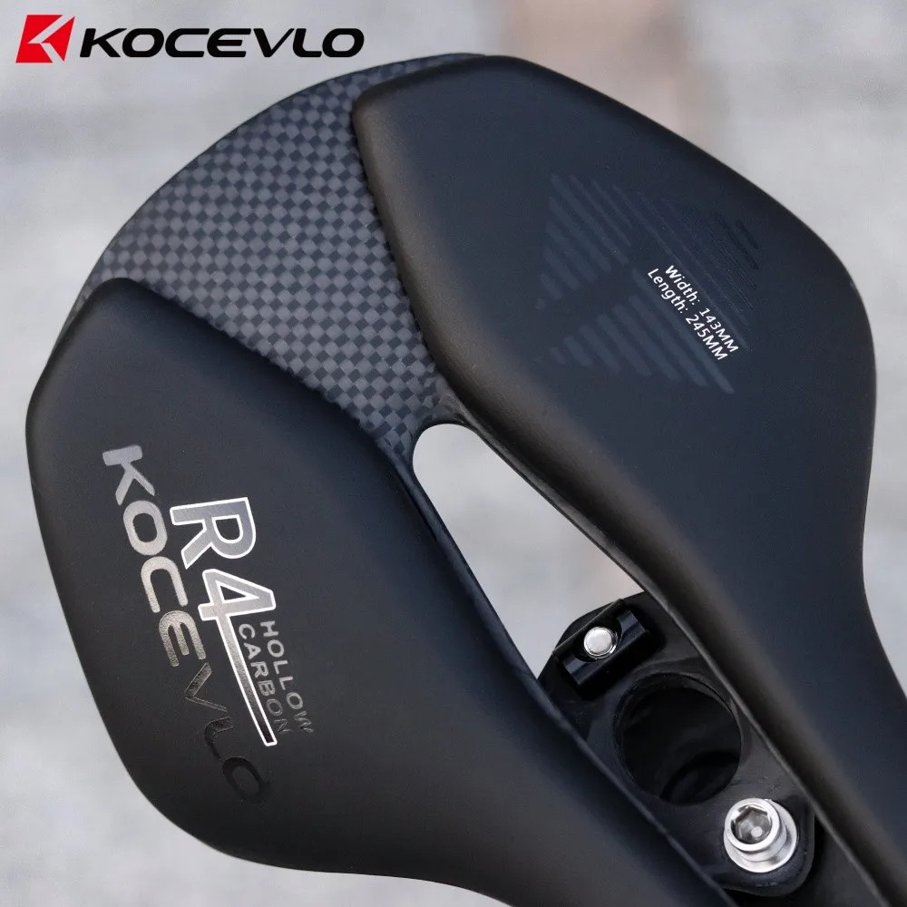 Carbon Fiber Bicycle Saddle Road MTB Bike Seat EV Leather Riding Saddle Cushion