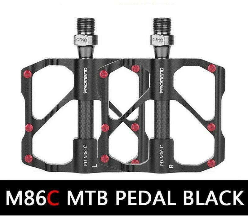 PROMEND 3 Bearings Bicycle Flat Pedal Carbon Tube Titanium MTB Road Bike Pedal