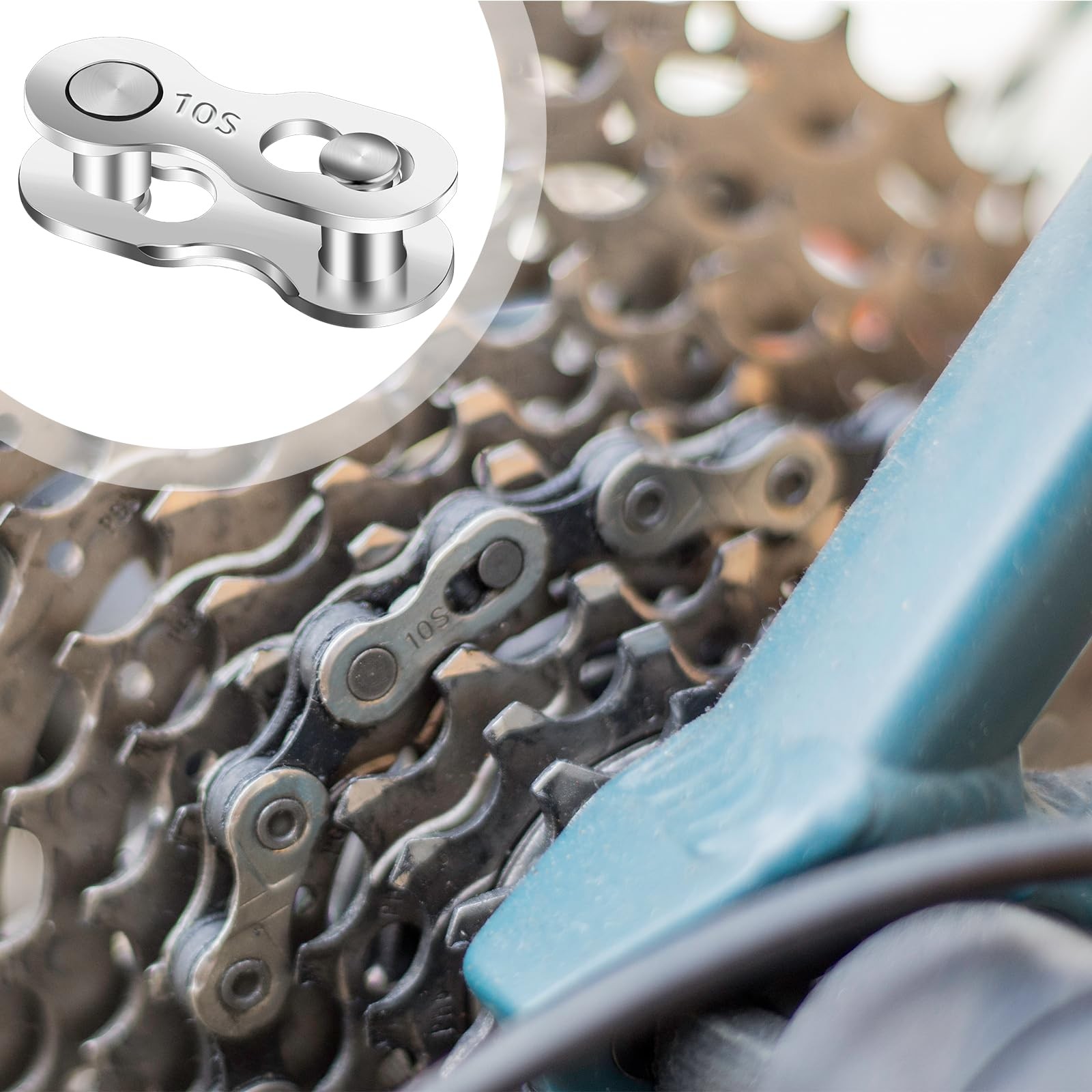 6 Pairs 10 Speed Bicycle Chain Missing Links Reusable Connectors