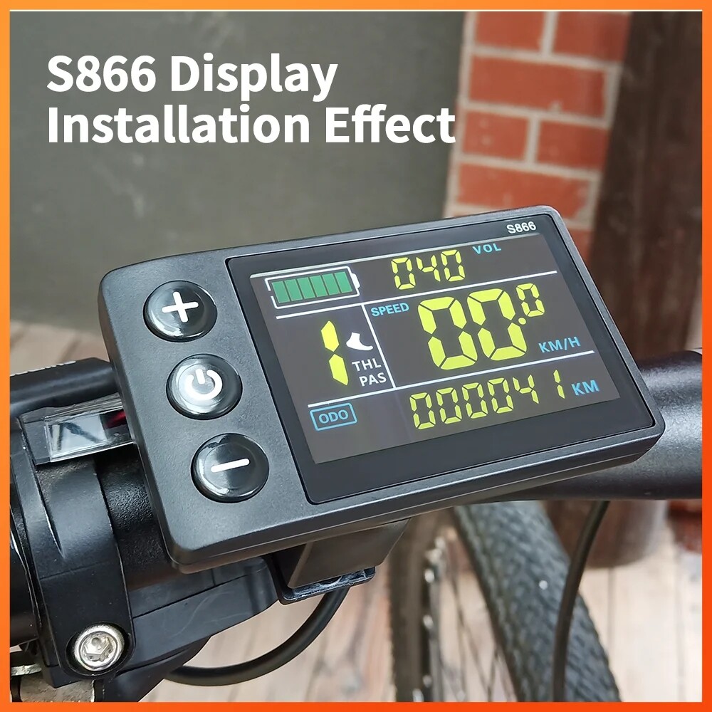 E-bike 250W-1000W 17-30A Sine Wave Controller+S866 Display+Thumb Throttle Kits