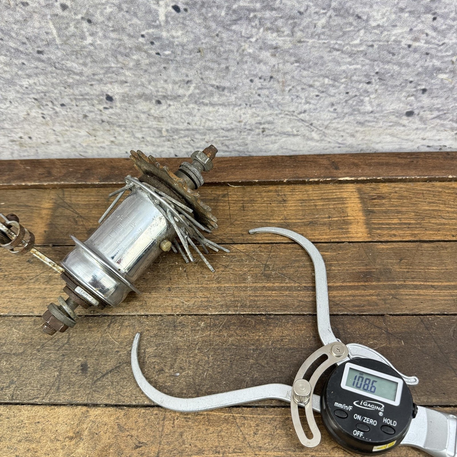 Vintage Sturmey-Archer SC Rear Hub 40H Coaster Brake Nutted 40 Hole 68