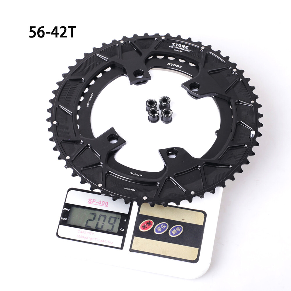 STONE Double Chainring BCD110 4 Arm for SHIMANO R7100 R8100 R9200 Road Bike Ring