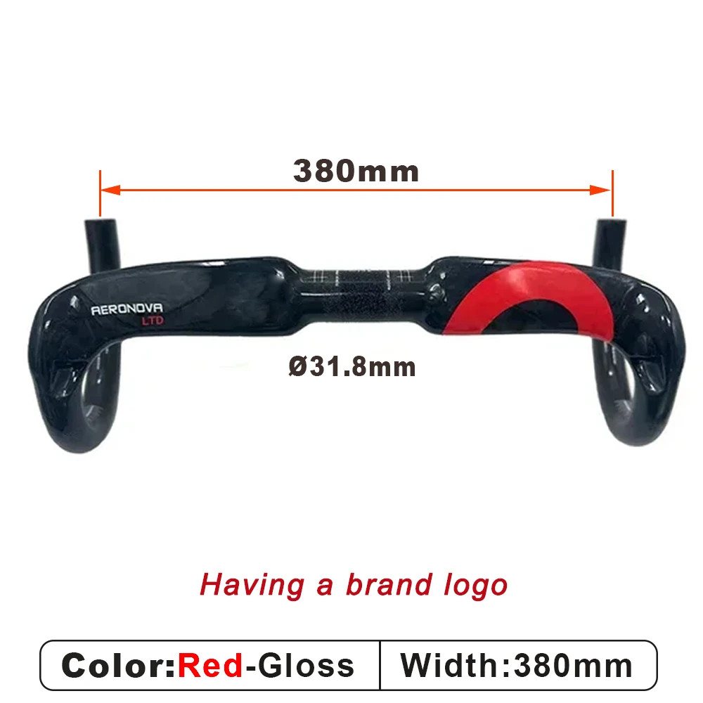 Road Bike Carbon Handlebar Bicycle Breaking The Wind Bend Handle 31.8*400-440mm