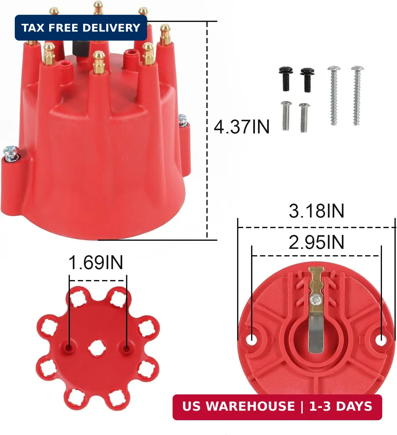 HEI Distributor Cap and Rotor Kit 84335 Replacement For Pro Billet Distributor U