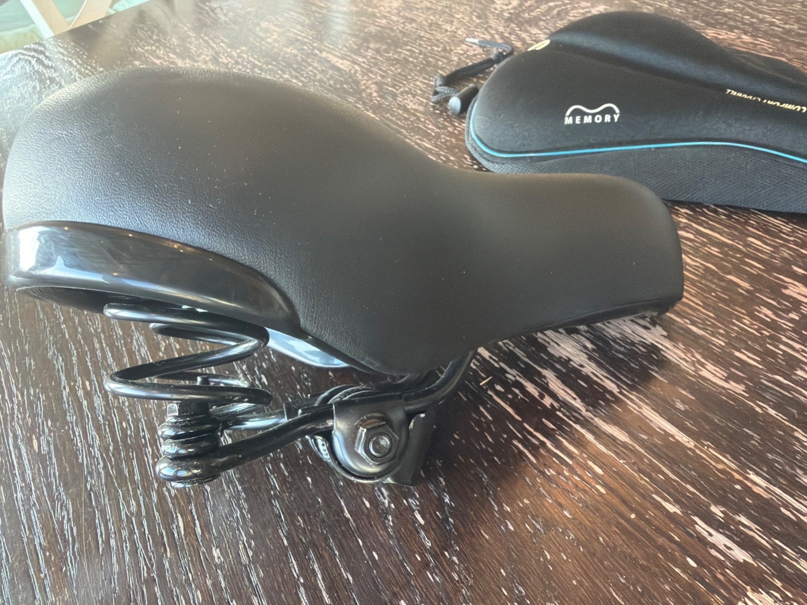 Bike Seat & Cover Comfort Wide Design Memory Foam Black Saddle Bell Anatomical
