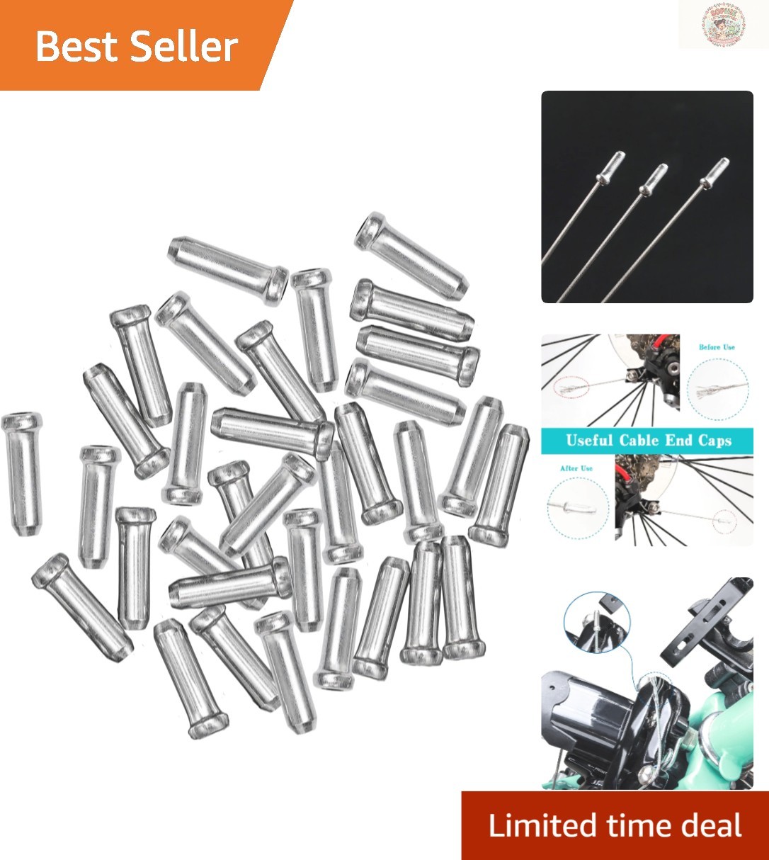 Ultimate 100PCS Bike Cable End Caps – Reliable Aluminum Crimps for Cyclists