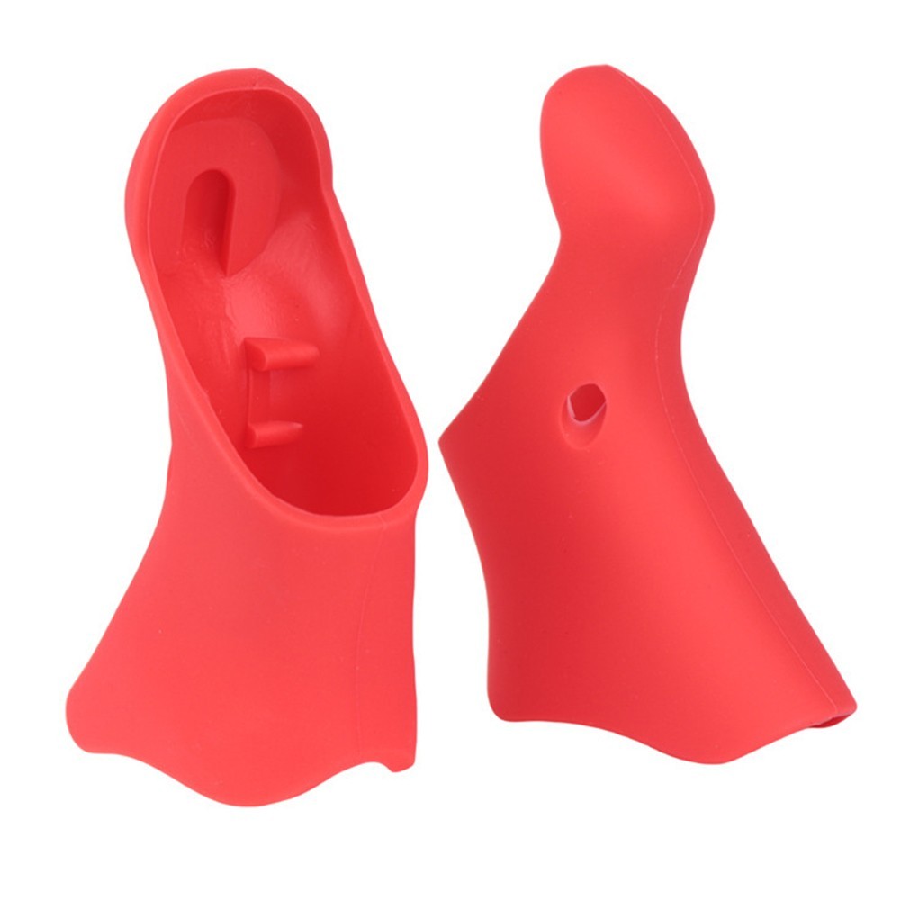 Enhanced Grip and Protection Silicone Bicycle Handlebar Cover Black/Red