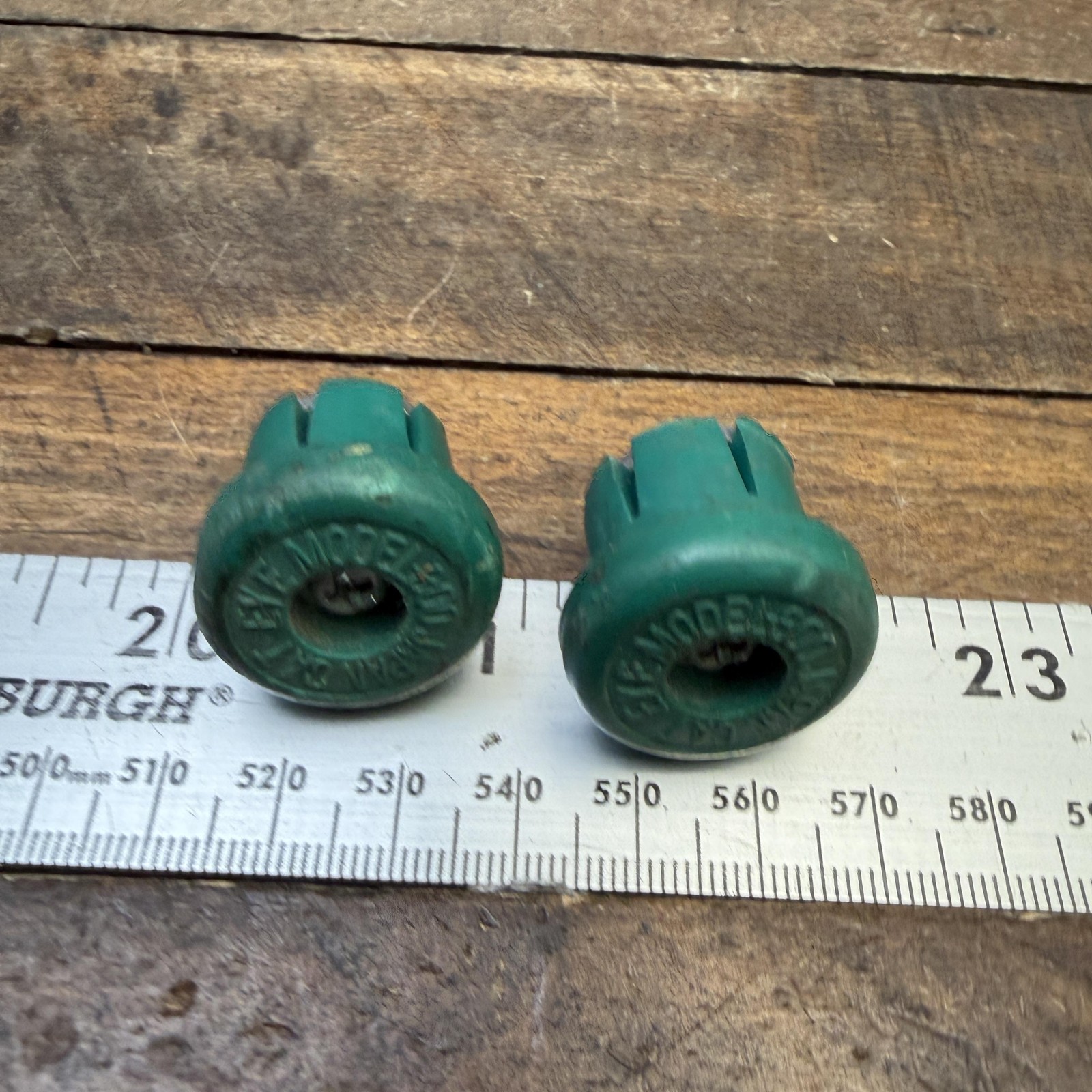Vintage CatEye Model 800 Green Handlebar Bar End Plugs Pair Japan MTB Road Bike