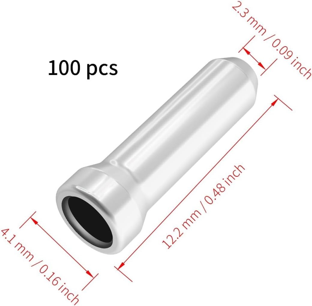 Aluminum Bike Cable End Caps, Inner Wire Tips for Brake & Shift Cables, Light…