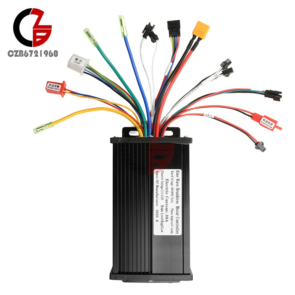 36V 48V 64V 40A 30A 20A Brushless Motor Controller E-Bike S866 LCD Display Meter