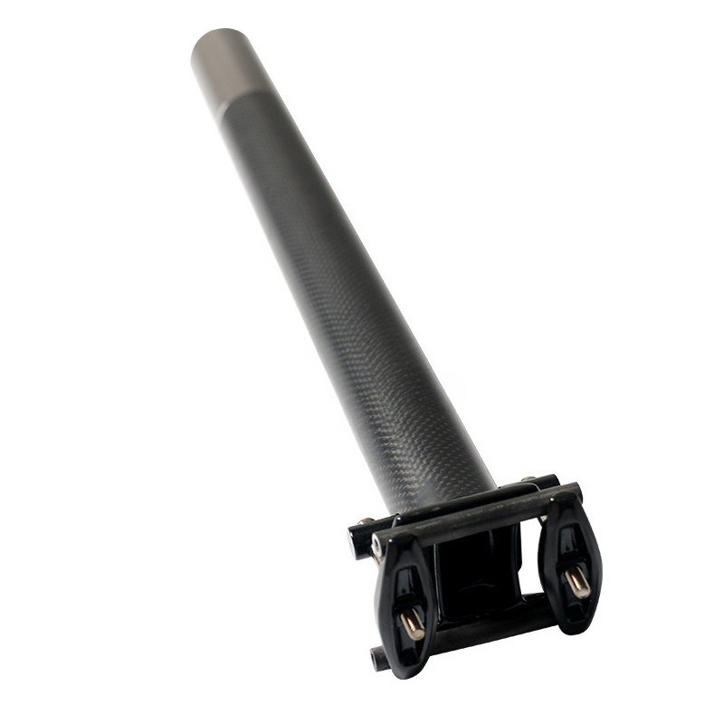 Carbon Bicycle Seatpost 33.9/34.9*400mm Folding Bike Seat Post Black No Logo
